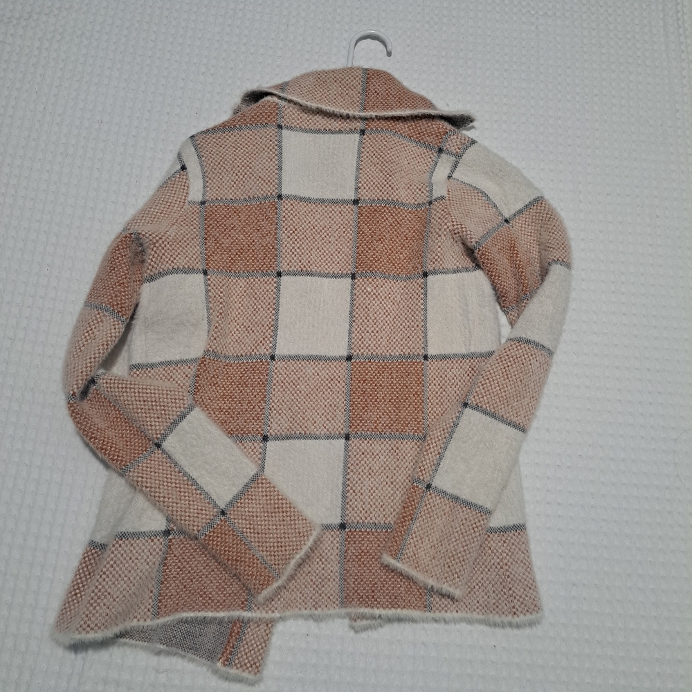 Rachel Zoe Orange and Beige Plaid Shacket - Picture 4 of 5